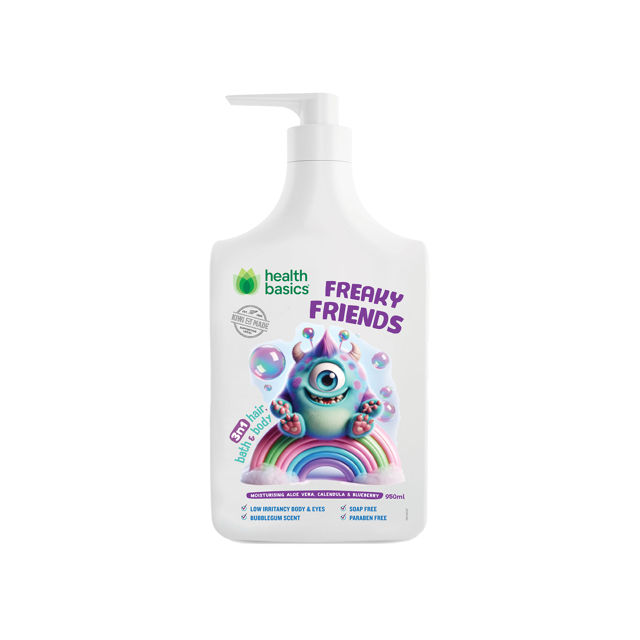 Freaky Friends Bubblegum 3in1 Body Wash 950mL